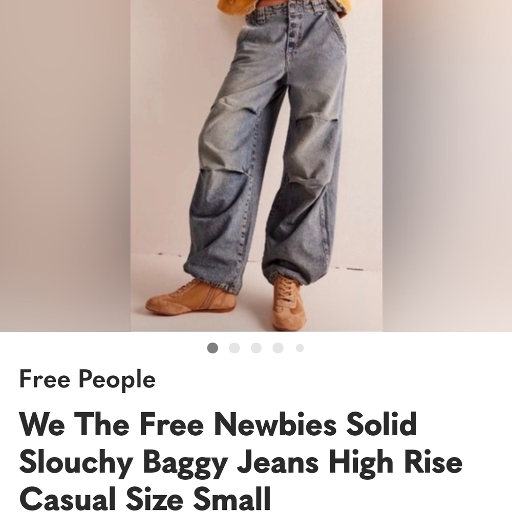 NWOT We The Free Newbies Slouchy Wide-Leg Jeans